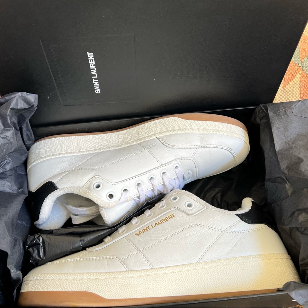 Saint Laurent $880 SL/61 Low-Top Sneakers Unisex EU40 W10 M7 (Display Models) - Picture 16 of 16